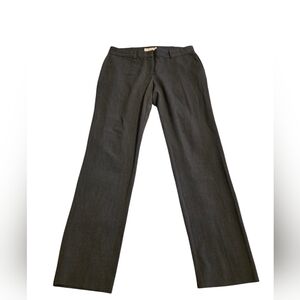 Michael By Michael Kors Straight Leg Flat Front Trousers Sode Pockets Gray Sz 8